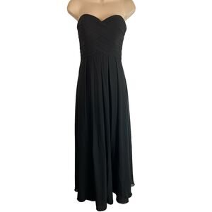Bill Levkoff Strapless Formal Gown Dress 2 Wedding MOB Black Tie Bridesmaid